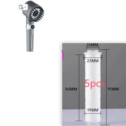 High Pressure 3 Mode Filter Shower Head