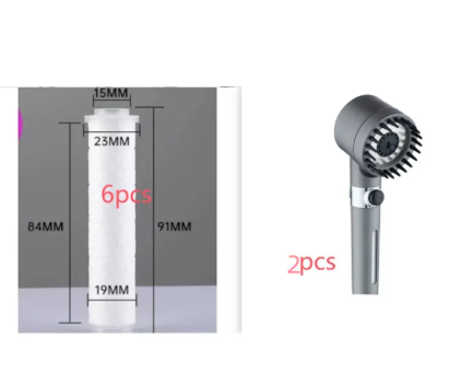 High Pressure 3 Mode Filter Shower Head