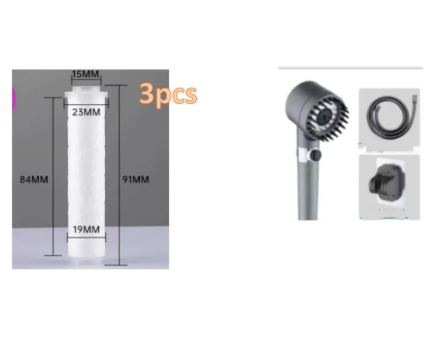 High Pressure 3 Mode Filter Shower Head