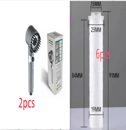 High Pressure 3 Mode Filter Shower Head