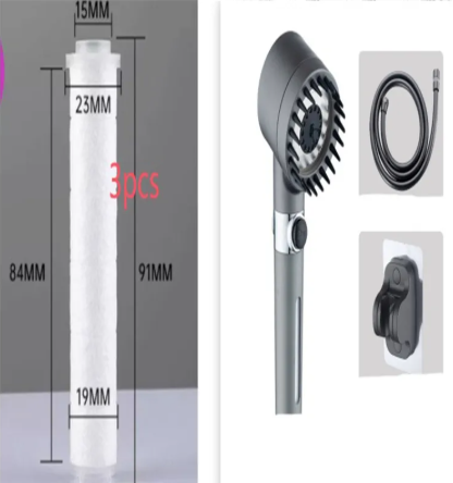 High Pressure 3 Mode Filter Shower Head