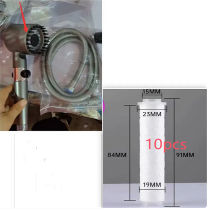 High Pressure 3 Mode Filter Shower Head