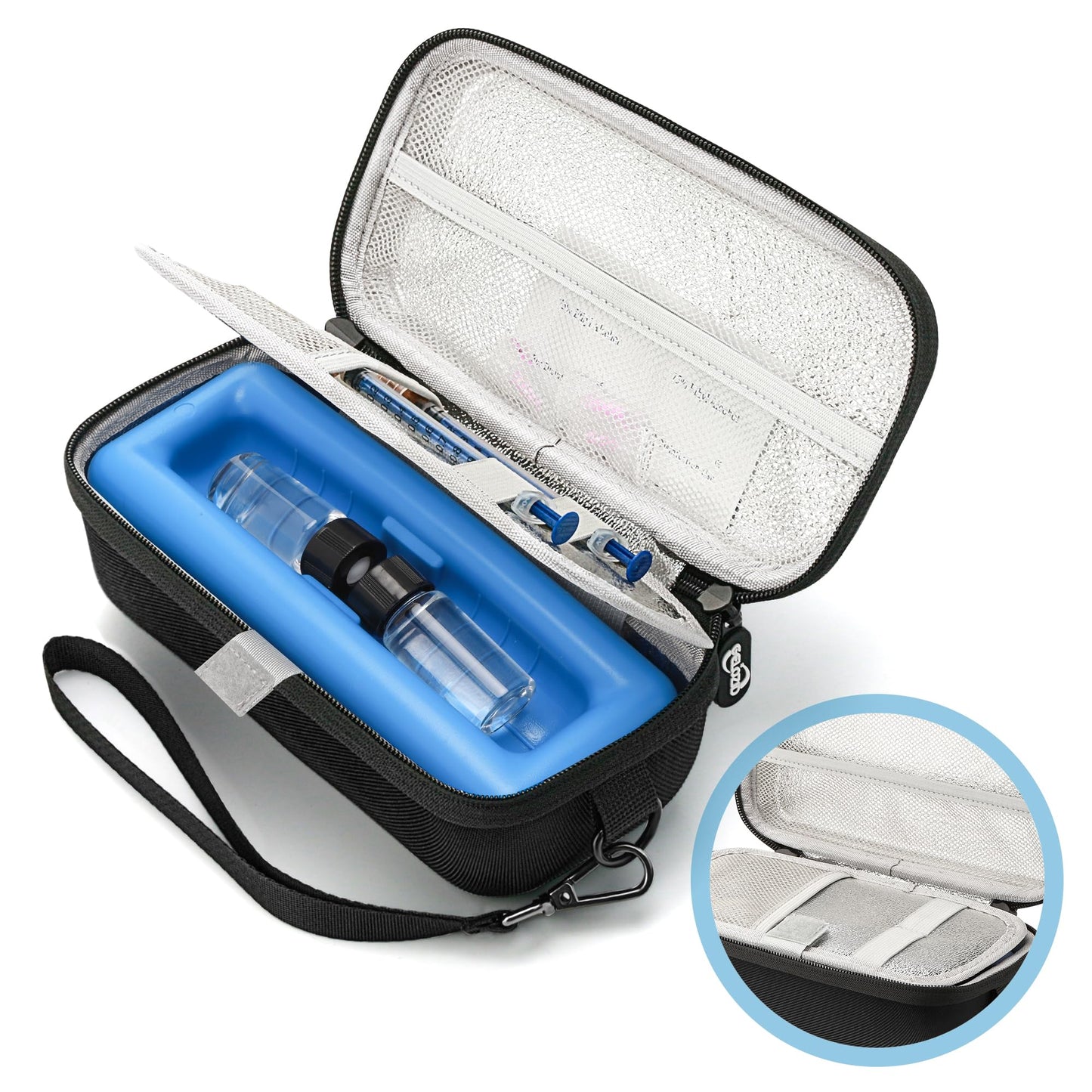 Gelozid Insulin Cooler Travel Case for Insulin Vial with Upgraded Ice Pack Portable Insulin Travail CaseMedicine Cooler for Diabetic Supplies and for The Daily Life and Trip