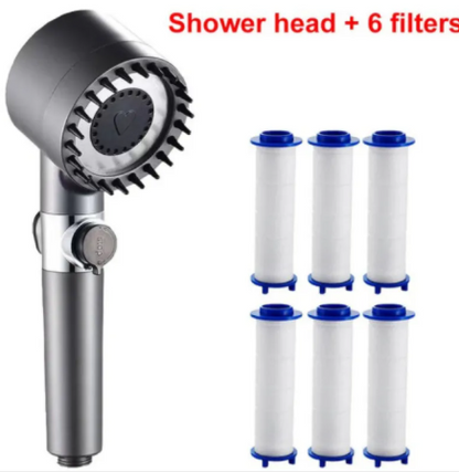 High Pressure 3 Mode Filter Shower Head