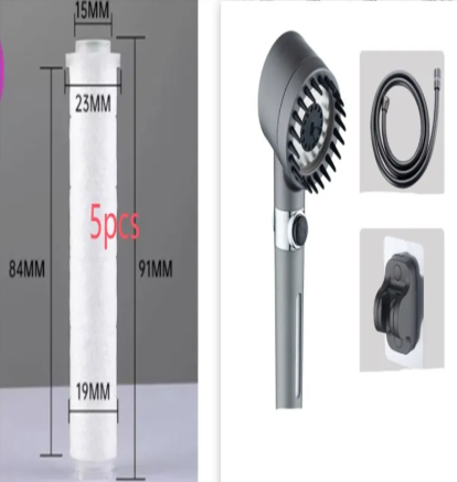 High Pressure 3 Mode Filter Shower Head