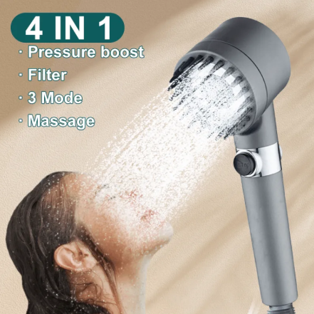 High Pressure 3 Mode Filter Shower Head